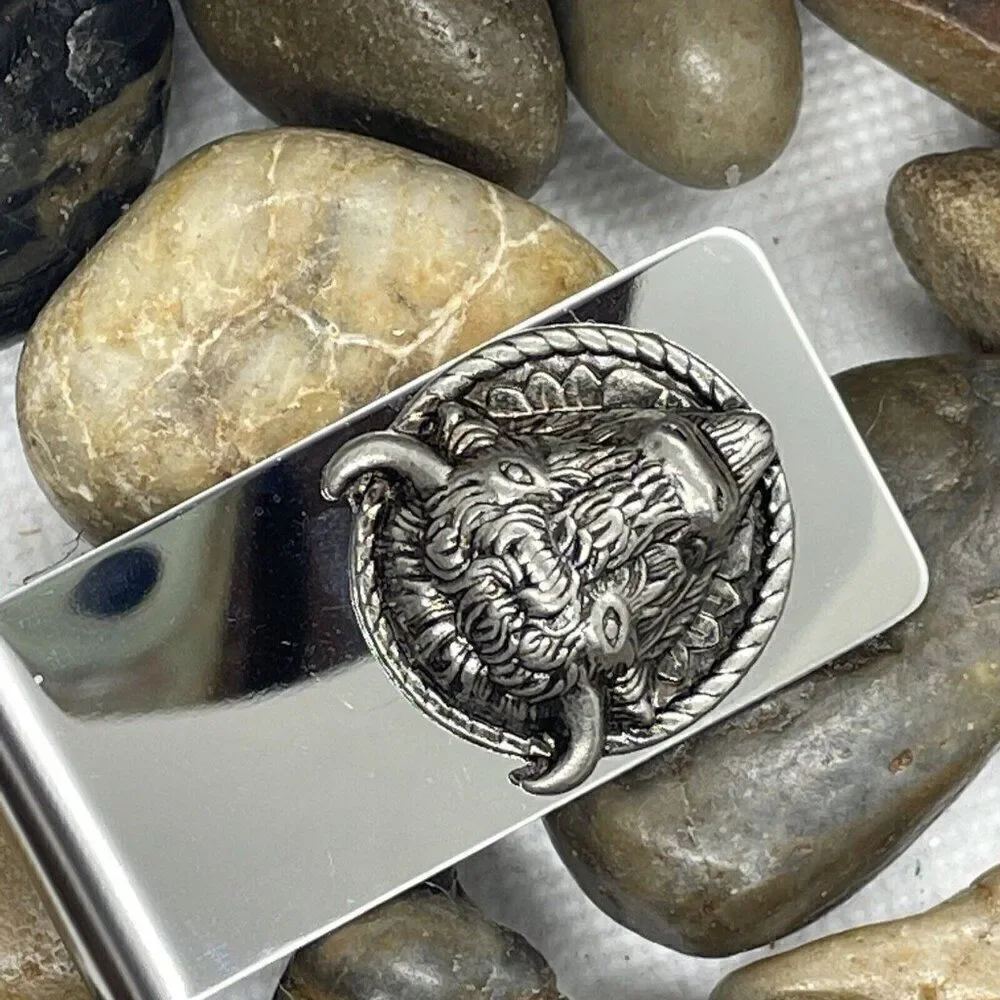 BUFFALO 3D Money Clip Stainless Steel Quality Wedding Party Gift FATHERS DAY NEW